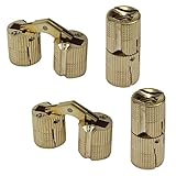 Antrader 4-Pack 14mm Hidden Brass Barrel Hinges