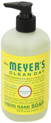 Mrs. Meyer's Clean Day Hand Soap Liquid, Honeysuckle, 12.5-Fluid Ounce Bottles (Pack of 6)