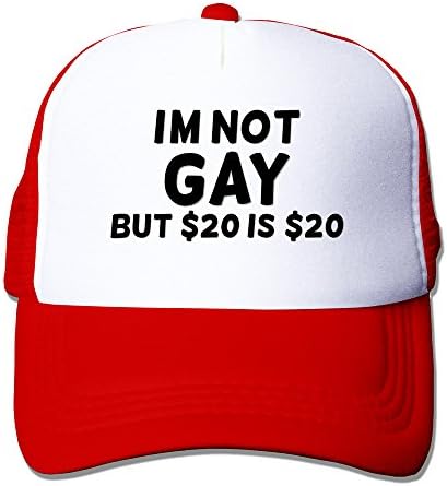 I M Not Gay Unisex Trucker Baseball Mesh Hat Adjustable Fashion Hat Red