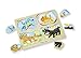 Melissa & Doug Pets 4-in-1 Wooden Peg Puzzle - Bird, Goldfish, Cat, and Dog (16 pcs)