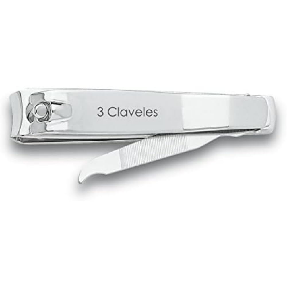 3 Carnations, Nail Clippers with File, 8 cm