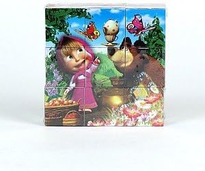 НАБОР ИЗ 9-И КУБИКОВ "ИГРАЕМ ВМЕСТЕ" МАША И МЕДВЕДЬ В ПЛЕНКЕ SET OF 9-CUBES "PLAYING TOGETHER" MASHA AND THE BEAR IN FILM in Kor.30nab