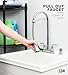 LDR 7712CP-SD Laundry Utility Cabinet Sink Vanity Chrome Faucet with Pull Out Spray and Soap Dispenser