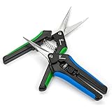 Hydroponic 2Pack Microtip Straight blade/Curved Blade Flower Leaf Trimmer Pruner Shears by Greenthumbpro