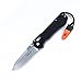 Ganzo G7452 Tactical Pocket Folding Knife 440C Stainless Steel Blade G10 Handle with Clip Axis Lock Fishing Hunting Camping Outdoor EDC Knife (Orange) with Whistle