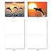 The Best Card Company - 10 Blank Animal Cards Boxed (4 x 5.12 Inch) - Assorted Pets, Zoo, Wildlife Cards for Kids - Sunset Dolphins M6460OCB-NB