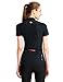 BALEAF Women's Space Dye Short Sleeve Cycling Jersey UPF 30+ Black Size M