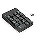 Jelly Comb 2.4G Number Pad, 18 Keys Wireless Silent Numeric Keypad with Mini USB Receiver, for Laptop/Notebook, Compatible with Windows System