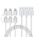 ROMOSS 2-in-1 iPhone and Android Charging Cable, Durable USB Data Sync and Charging Cable Cord Compatible for iPhone Xs/MAX/XR/X/8/8 Plus, iPad, Samsung Galaxy S7 and Android Device (3.3 FT, 3 Pack)