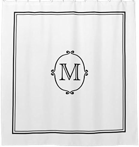 Newman Fanny Elegant Custom Monogram Shower Curtain