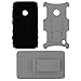 NOKIA Lumia 520 Case, CellJoy [Future Armor] (Gray) Nokia 520 Hybrid Cases Full Body Dual Protective Cover [Heavy Duty] Kickstand Case »»Shock-proof«« [Belt Clip Holster Combo] Robot Case