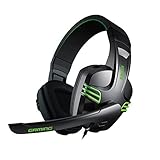 Gaming Headset, FociPow KX-101 Salar Series Gaming Headphone With Microphone for PC Over Ear Headphones Noise Cancelling(Black&Green)