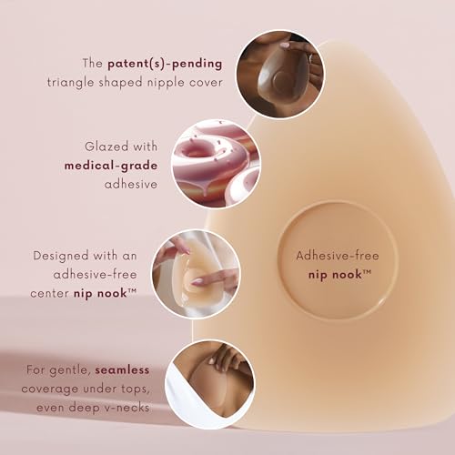CAKES Body® Sticky Triangle Nipple Covers for Women - The Viral Sticky Boobs With an Adhesive-free nip nook™