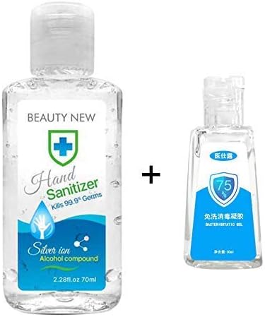 YZG LIFE-Disposable Hand Sanitizer, No Need Water, Inhibit Germs Hand Wash Gel, Sans Rincage Quick-Drying Hand Sanitizer Travel Size（70ml +30ml）
