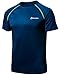 TM-MTS03-MNB_Medium Tesla Men's HyperDri Short Sleeve T-Shirt Athletic Cool Running Top MTS03
