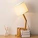HAITRAL Bedroom Table Lamp - Fun Desk Lamps with Wooden Base Unique Table Lamps for Kids Room, Living Room, Bedroom, Office, Reading Room