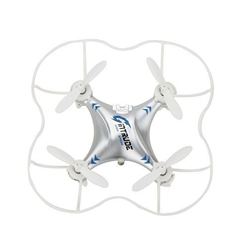 GPToys SPACE TREK Nano 2.4GHz & 6 Axis Gyro Quadcopter Drone Explorers Quad Copter Advanced 360 Flip Silver Hobby RC Helicopters with Colorful Lights