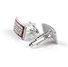 Hosaire Cufflinks Men's Rectangle Cuff Link Delicate Cuff-link with Shine Rhinestones for Wedding Business Red