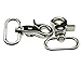 Silvery 1 Inch Diameter D-ring Lobster Clasp Claw Swivel Eye Lobster Snap Clasp Hook Strap 10