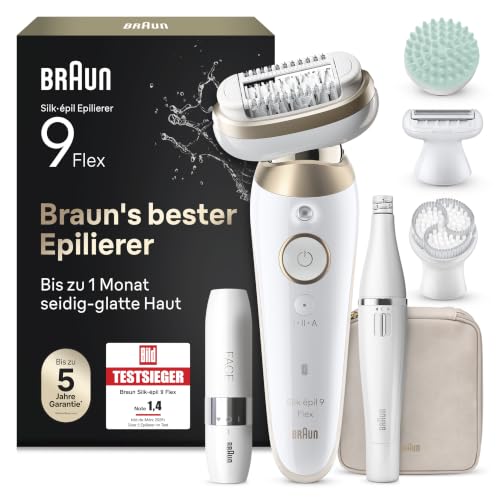 Braun Epilierer Damen Silk·épil 9 Flex SkinSpa, 9-681 3D, Wasserdicht, Gold