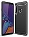 Toppix Case for Samsung Galaxy A9 (2018), Soft TPU Bumper Flexible [Shock Absorption] [Carbon Fiber Texture] Bumper Protective Cover for Galaxy A9 (2018), Black