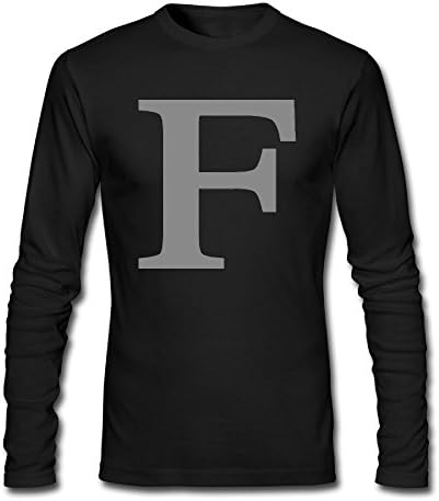F Men's 100% Cotton Slim Long Sleeve T-Shirt Casual T-shirt Sport T-shirt