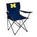 Logo Brands NCAA Michigan Wolverines Unisex Adult Quad Chair with Single Cup Holder, Blue, One Size