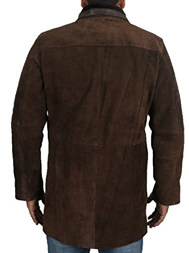 Laverapelle Men's Dark BlackSheriff Walt (Robert Taylor) Cow Suede Leather Coat - 1510774-1510774 - Extra Large