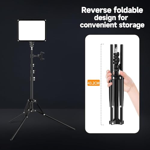 EMART 25 x 20 cm Photo Light with Magnetic Sunshade, 2 Pack of LED Video Lighting Panel 15 W Dimmable (2800K-7000K) Video Lamp for Live Streaming, Youtube and Vlog