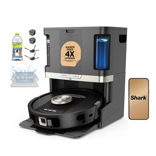 Shark PowerDetect NeverTouch Pro Robot Vacuum & Mop, Black, AV2810ZEBK