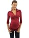 PattyBoutik Mama V Neck Long Sleeve Maternity Polo Shirt