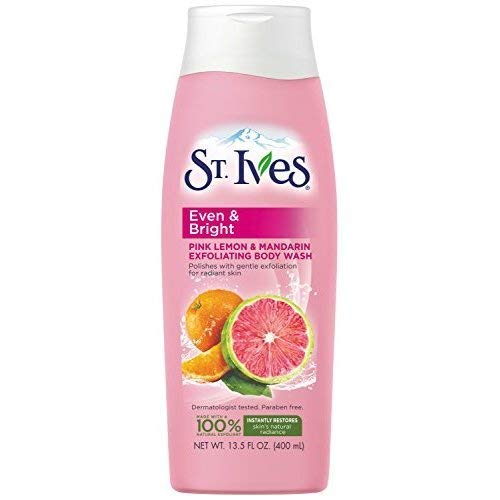 St. Ives Even and Bright Body Wash, Pink Lemon and Mandarin Orange 13.5 oz