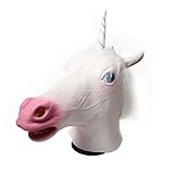 Signstek Horror Magical Unicorn Head Mask Scary Halloween Cosplay Party Costume