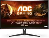 AOC C32G2ZE 32 Inch FHD 240Hz 1ms MPRT VA Curved Gaming Monitor AMD FreeSync view 2