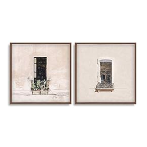 Framed Canvas Wall Art for Living Room, Bedroom Window Theme Canvas Prints for Home Decoration Ready to Hang - 16"x16"x2 Panels