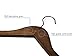 Topline Classic Wood Shirt Hangers - Walnut Finish (10-Pack)