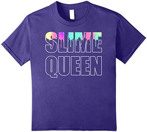 Kids Slime Queen Pastel Slimey Dripping T-Shirt 12 Purple