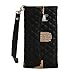 Galaxy S6 Edge Plus Case,CASELAND [Grid Feature] Handbag Folio Cover PU Leather Wallet Case Crystal Button With Lanyard And Sling Case For Samsung Galaxy S6 Edge Plus Black