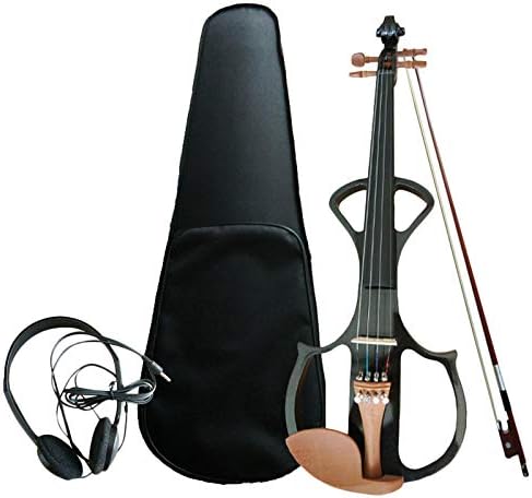 Tmand 4/4 Electric Acoustic Violin Jujubewood Fiddle with Violin Case Cover Bow for Musical Stringed Instrument Lovers Beginners