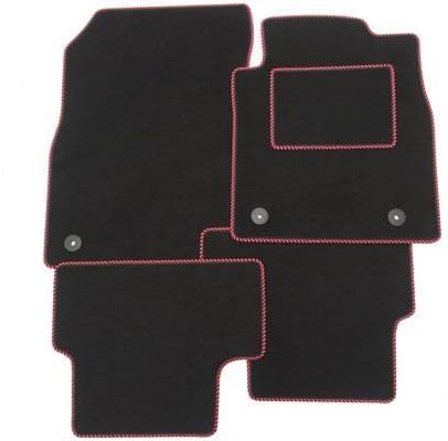 AUDI S3 1996 - 2002 (8L Model) 3Dr Only Tailored Car Mats in in BLACK with RED AND BLACK TRIM