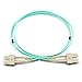 CableJoy SC-SC 10GB 50/125 OM3 Duplex Multimode PVC Fiber Optic Cable, Aqua (10 Meter)