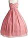 Little Girl Cap Sleeve Floral Lace Bow Stripe Color Block Flower Girl Dress USA