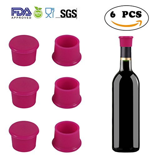Click Here to See More Images Nlife 6pcs Assorted Colors Silicone Reusable Wine Beer Bottle Caps Beer Sealer Cover Stopper