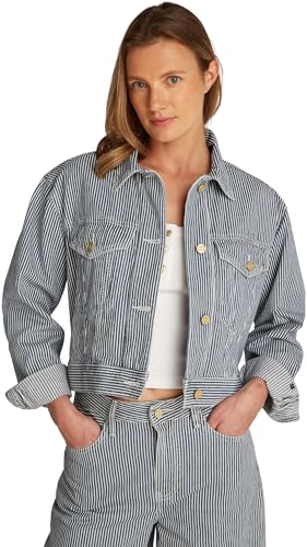 Tommy Hilfiger Cazadora vaquera Mujer Straight Cropped, Multicolor (Jaz), 40