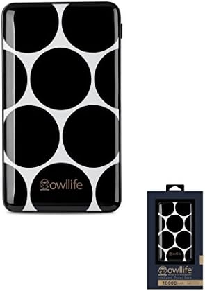 Owllife PHANTOM Series Intelligent PowerBank 10000 -Ultra Compact Portable Charger (External Battery Power Bank) with High-Speed Charging PowerIQ Technology ( Black)