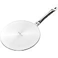 Heat Diffuser Induction Plate 9.45inch/24cm Stainless Steel For Gas Stove Glass Cooktop Induction Plate Adapter Induction Cooker Cooking Hob Range Pans…