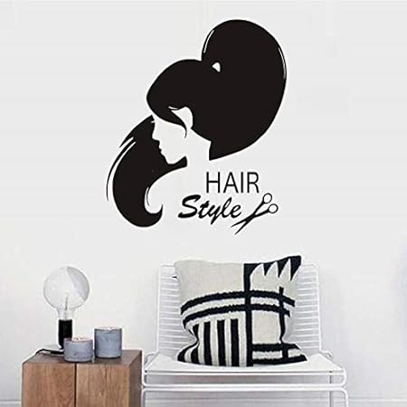 69x58cm, pegatinas de pared para el aula, peluquería, peluquería, moda