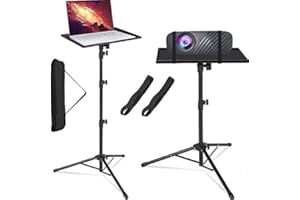 Universal Projector Stand Foldable Portable Laptop Tripod Adjustable 180° Height 26''-53'' / 66-135cm Tripod for Projector wi