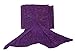 iBose Kids Mermaid Tail Blanket Cat Headband Purple Throw Girl Toddle Long Extra Size Fishtail Sleeping Bag Soft Warm Weighted Receiving Knitted Cover Living Room Car Camp Toy (Blanket-Kids-2)
