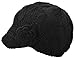 Simplicity Women's Hand Knitted Beanie Newsboy Hat with Visor, 1128_Black